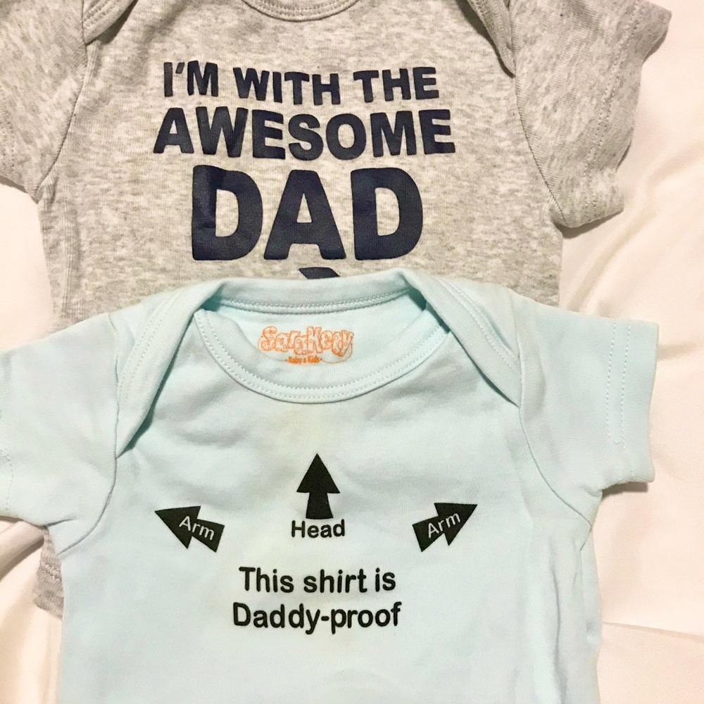 Two “Daddy” theme onesies